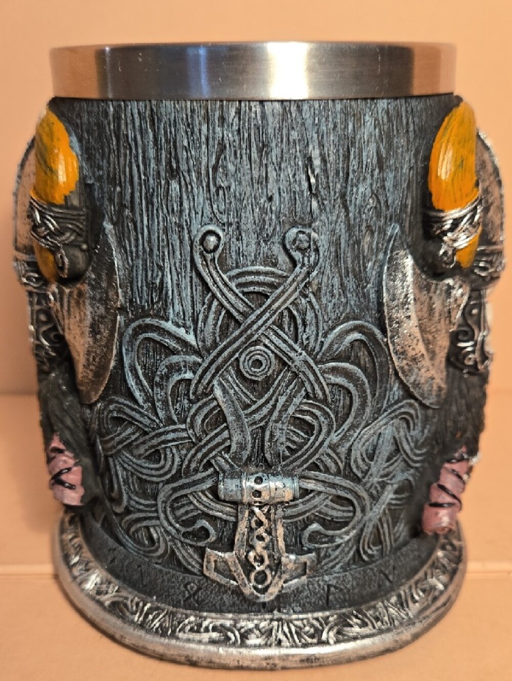 Beer Cup Danegeld Tankard Mug Medieval Pirate Large Double Layer Drinking Style - Picture 6 of 8